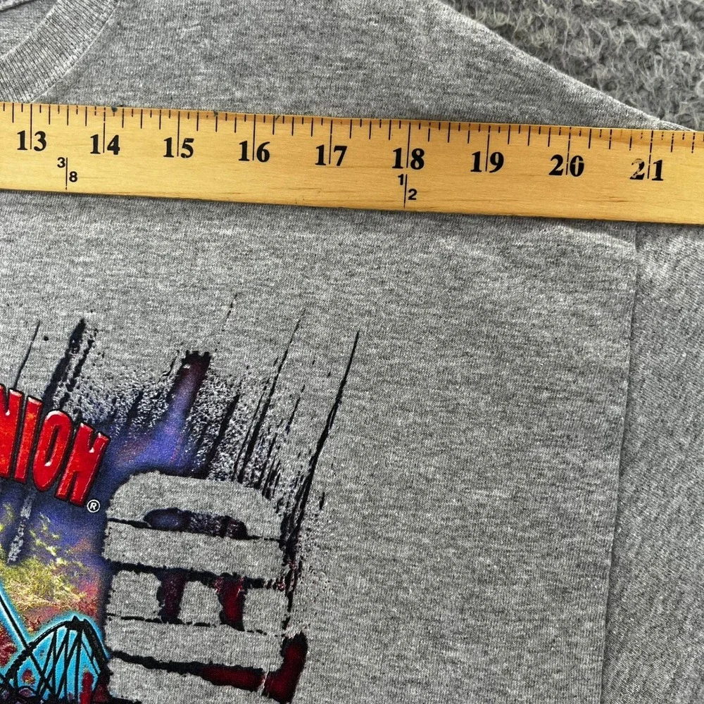 Kings Dominion I Survived Roller Coaster T-Shirt Gray Mens Large Cedar Fair Tee